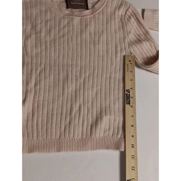 Reformation Pink Ribbed Sweater - Picture 5 of 6